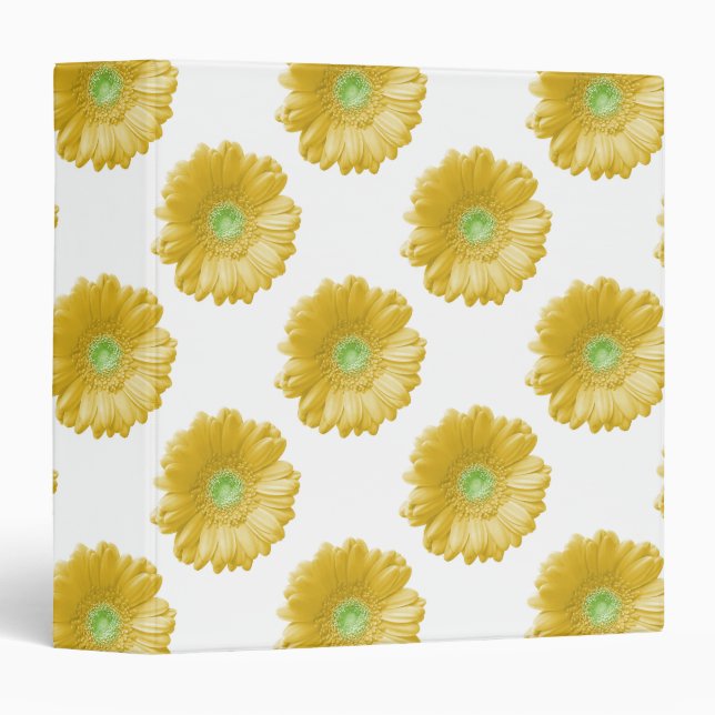Yellow gerbera daisy binder (Front/Spine)