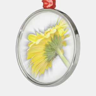 yellow gerbera daisy metal ornament