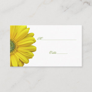 Yellow Gerbera Daisy Special Occasion Place Card
