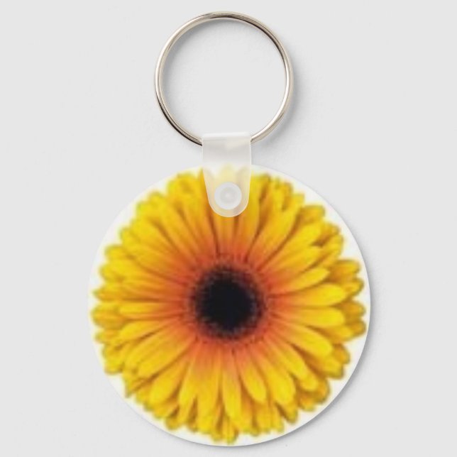 YELLOW GERBERA KEYCHAIN (Front)