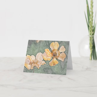 Yellow geum note card