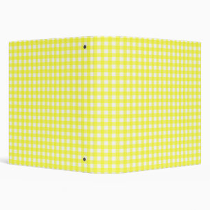 Yellow Gingham Binder