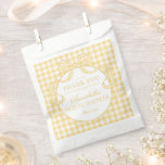 Yellow Gingham Coquette Bow Bridal Shower Dessert Favour Bag<br><div class="desc">A charming blend of classic and coquette, this pastel gingham party collection brings a soft, preppy touch to your celebration. Featuring delicate gingham patterns paired with sweet bow accents, each piece is designed to create a light, feminine, and effortlessly polished party aesthetic. Perfect for showers, birthdays, and garden-inspired gatherings, this...</div>