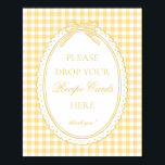Yellow Gingham Coquette Bow Share a Recipe Poster<br><div class="desc">A charming blend of classic and coquette, this pastel gingham party collection brings a soft, preppy touch to your celebration. Featuring delicate gingham patterns paired with sweet bow accents, each piece is designed to create a light, feminine, and effortlessly polished party aesthetic. Perfect for showers, birthdays, and garden-inspired gatherings, this...</div>