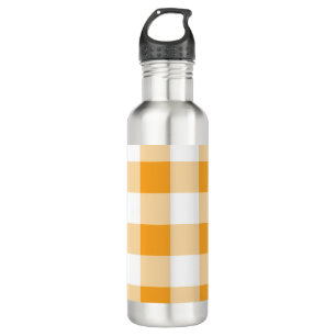 Yellow Gingham Pattern 710 Ml Water Bottle