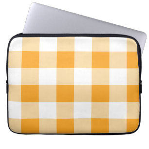 Yellow Gingham Pattern  Laptop Sleeve