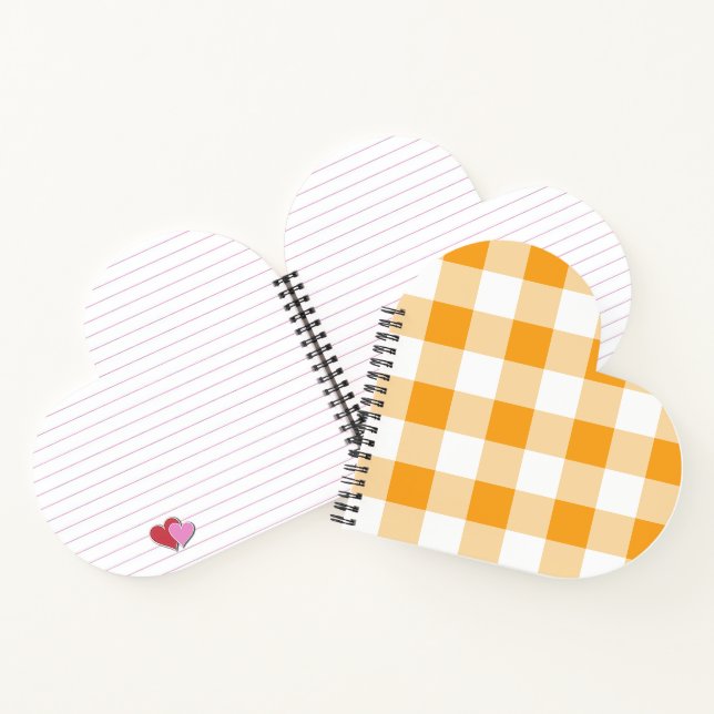 Yellow Gingham Pattern  Notebook (Inside)