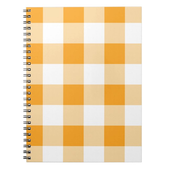 Yellow Gingham Pattern  Notebook (Front)