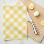 Yellow Gingham Plaid Pattern Kitchen Towel<br><div class="desc">Yellow gingham plaid pattern. You can resize the pattern.</div>