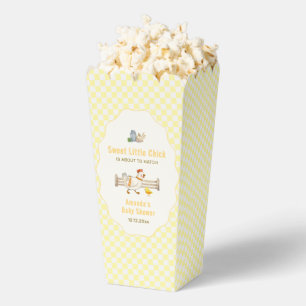 Yellow Gingham Popcorn Farm Chicks Baby Shower Favor Box