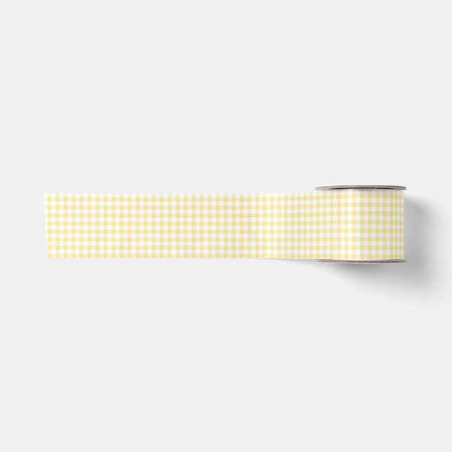 Yellow Gingham Satin Ribbon (Front)