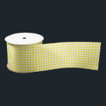 Yellow Gingham Satin Ribbon<br><div class="desc">Satin ribbon shown in a country yellow and white gingham print. 
Customize this item or buy as is.



stock image</div>