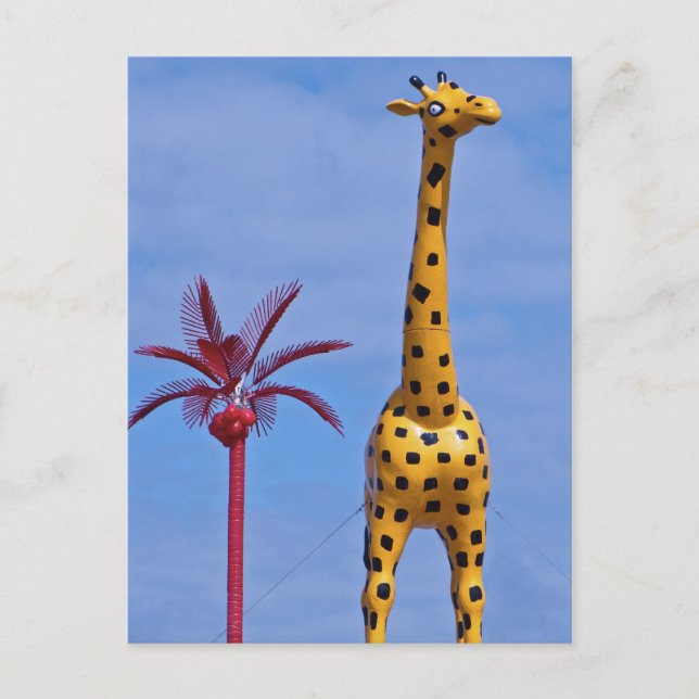Yellow Giraffe at the Palacio de la Flea Postcard (Front)
