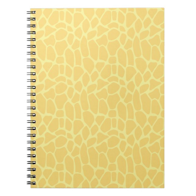 Yellow Giraffe Print Notebook (Front)