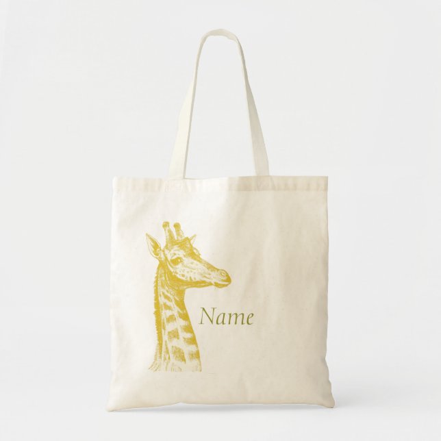 Yellow Giraffe Tote Bag (Front)
