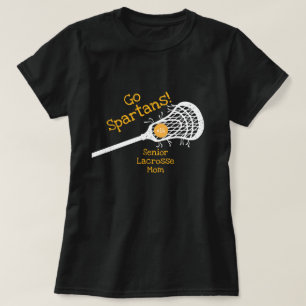 Yellow Go Team Lacrosse Mom T-Shirt