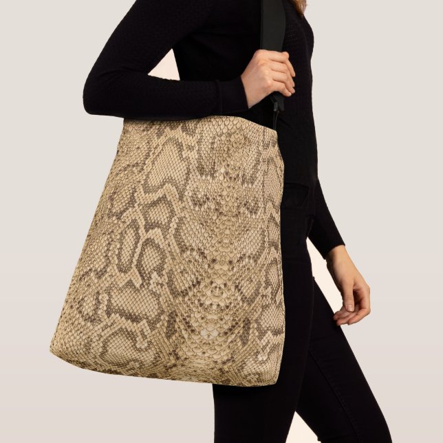 Yellow Gold Anaconda Exotic Snakeskin Crossbody Bag (Close Up)
