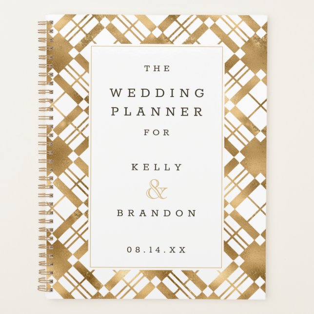 Yellow Gold & Any Colour Farmhouse Rustic Wedding Planner (Front)