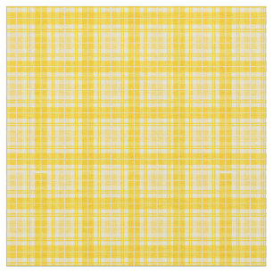 Yellow Gold Bright Gingham Plaid Tartan Fabric