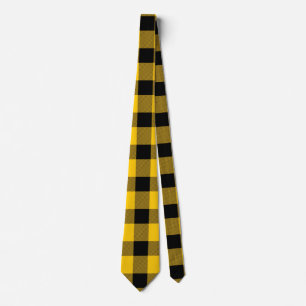 Yellow / Gold Buffalo Country Lumberjack Plaid Tie
