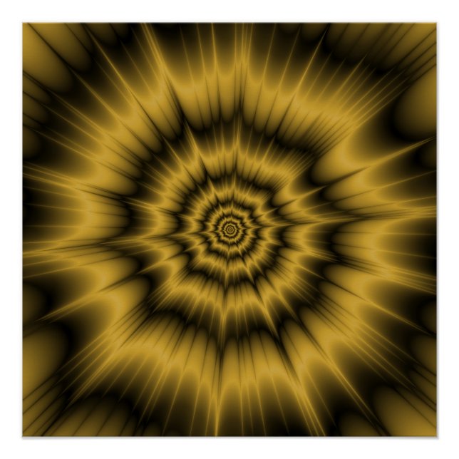 Yellow Gold Explosion Zazzle Perfect Poster (Front)
