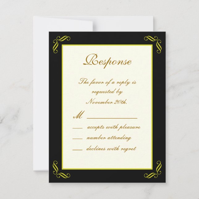 Yellow Gold Fairy Tale RSVP (Front)