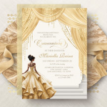 Yellow Gold Fairytale Dress Quinceanera