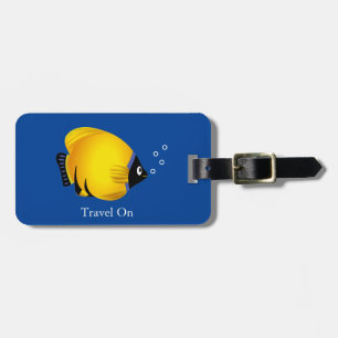 Yellow Gold Fish Personalize Luggage Tag