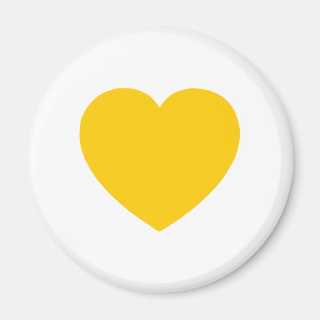 Yellow Gold Heart Magnet (Front)