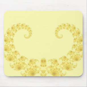 Yellow Gold Heart Mousepad