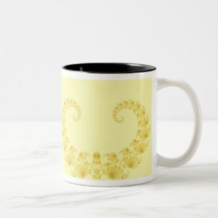 Yellow Gold Heart Two-Tone Coffee Mug