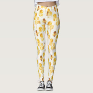 Yellow Gold Honey Bees Leggings
