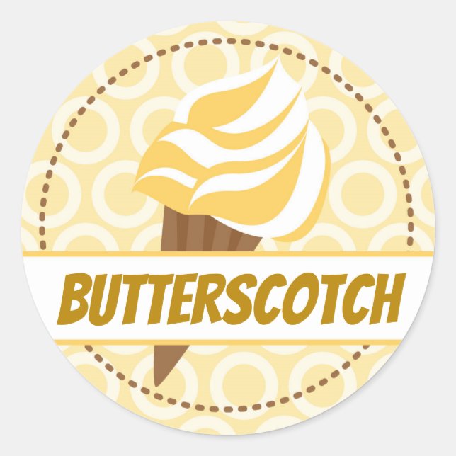 Yellow Gold Ice Cream Circle Label (Front)