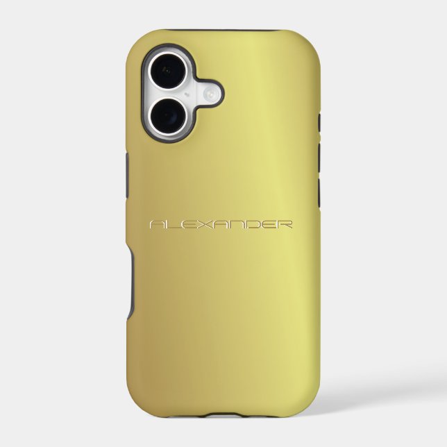 Yellow Gold Metal Pattern-Custom Text (Back)