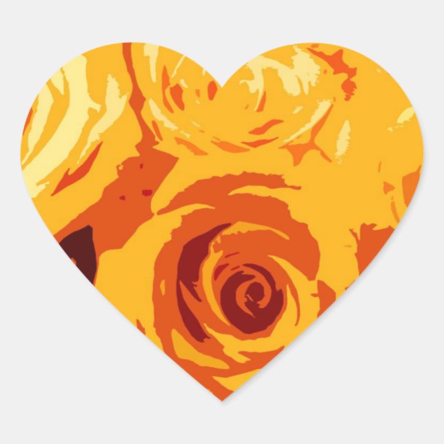 Yellow Gold Orange Roses Stickers (Front)