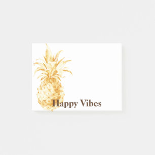 Yellow Gold Pineapple Confetti Post-it Notes