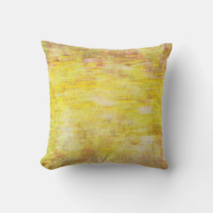 Yellow Gold Sunset Style Throw Pillow