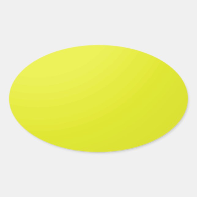 Yellow Golden Colour Shade Blanks: Add text image Oval Sticker (Front)