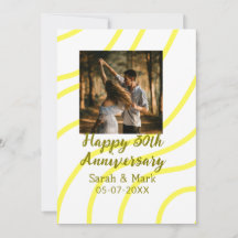 Yellow golden photo 30th wedding anniversary name 