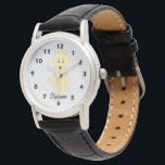 Yellow Goldendoodle Design Any Colour Background Watch<br><div class="desc">Wrist watch dog design. You can customise this watch with any text and background colour of your choice. Should you require any help with customising then contact us through the message link on this page. Dog design personalised wrist watch.</div>