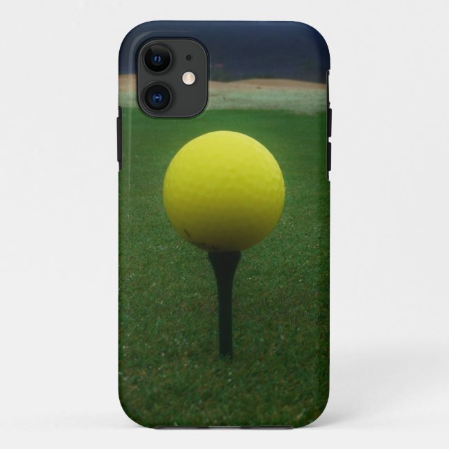 Yellow Golf Ball on a mountain golf course Case-Mate iPhone Case (Back)