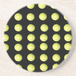 Yellow Golf Balls On Black, Coaster