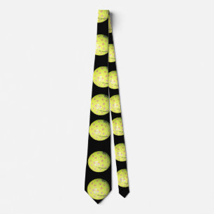 Yellow Golf Balls On Black, Tie