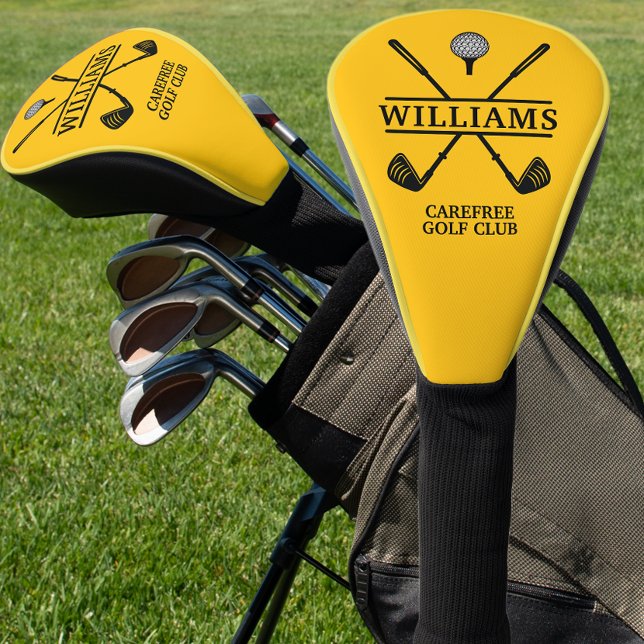 Yellow Golf Club Player Name Golf Head Cover (Creator Uploaded)