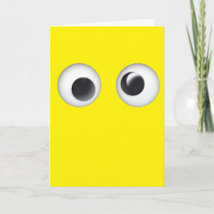 Yellow Googly Yyes Bonne carte d'anniversaire