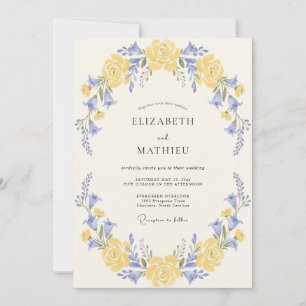 Yellow Graceful Meadow Wedding Invitation