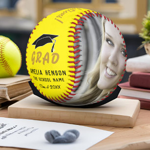 Yellow Grad Congratulations Graduation Photo Softball