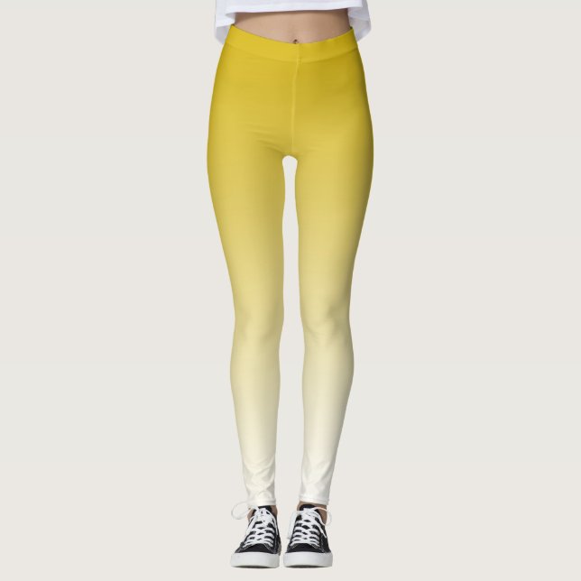 Yellow Gradient Custom Leggings (Front)