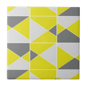 Yellow Gray Pattern Tile