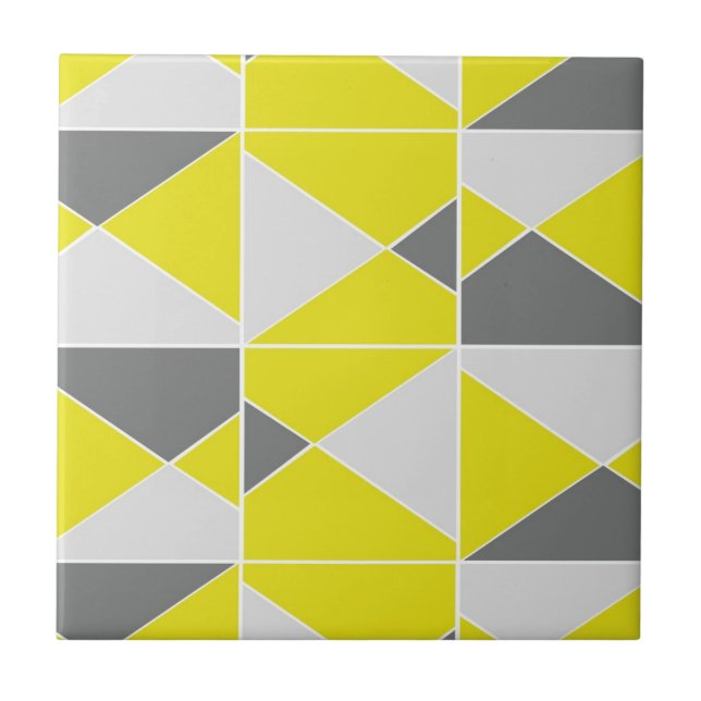 Yellow Gray Pattern Tile (Front)